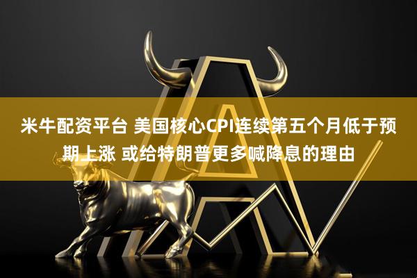 米牛配资平台 美国核心CPI连续第五个月低于预期上涨 或给特朗普更多喊降息的理由