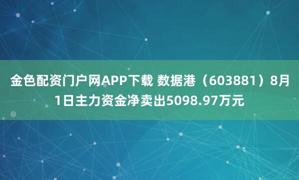 金色配资门户网APP下载 数据港（603881）8月1日主力资金净卖出5098.97万元